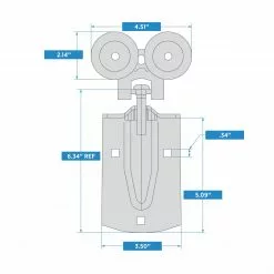 Door Rail Hardware Box Zinc Plated Exterior Barn National -Schlage Trade 44309000 scaled