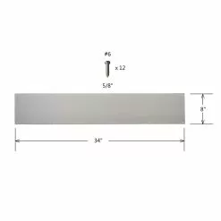 Reliabilt Door Kick Plate Nickel Satin 34-In H 8-In W X 10 Reliabilt Door Kick Plate Nickel Satin 34-In H 8-In W X -Schlage Trade 44410431