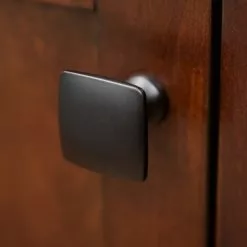 Allen + Roth Cabinet Knob Square Matte Black 17 Allen + Roth Cabinet Knob Square Matte Black -Schlage Trade 44458418