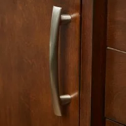 Allen + Roth Drawer Pull Arch Handle Nickel Satin 5-In Center To Center -Schlage Trade 44458427