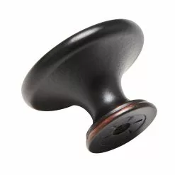 Allen + Roth Cabinet Knob Bronze 1.3-In Transitional Round Aged 16 Allen + Roth Cabinet Knob Bronze 1.3-In Transitional Round Aged -Schlage Trade 44458436