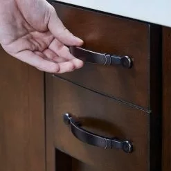 Allen + Roth Drawer Pull Arch Handle Bronze 3-In Center To Center Aged 17 Allen + Roth Drawer Pull Arch Handle Bronze 3-In Center To Center Aged -Schlage Trade 44483179