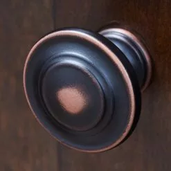 Allen + Roth Cabinet Knob Bronze 1.3-In Transitional Round Aged 14 Allen + Roth Cabinet Knob Bronze 1.3-In Transitional Round Aged -Schlage Trade 44483205