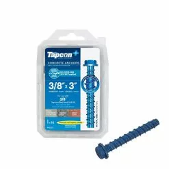 Tapcon Anchor Concrete 3/8-In X 3-In (10) Head Blue 11 Tapcon Anchor Concrete 3/8-In X 3-In (10) Head Blue -Schlage Trade 44495890
