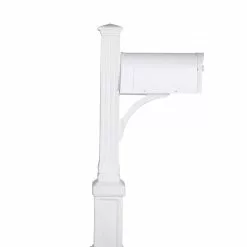 Lexington Postal Pro Kit Mailbox Polymer 4 X 4 Post White -Schlage Trade 44512860 scaled