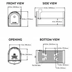 Bellevue Mailbox, Mailbox Post Mount Steel Bronze Large Architectural -Schlage Trade 44552818 scaled