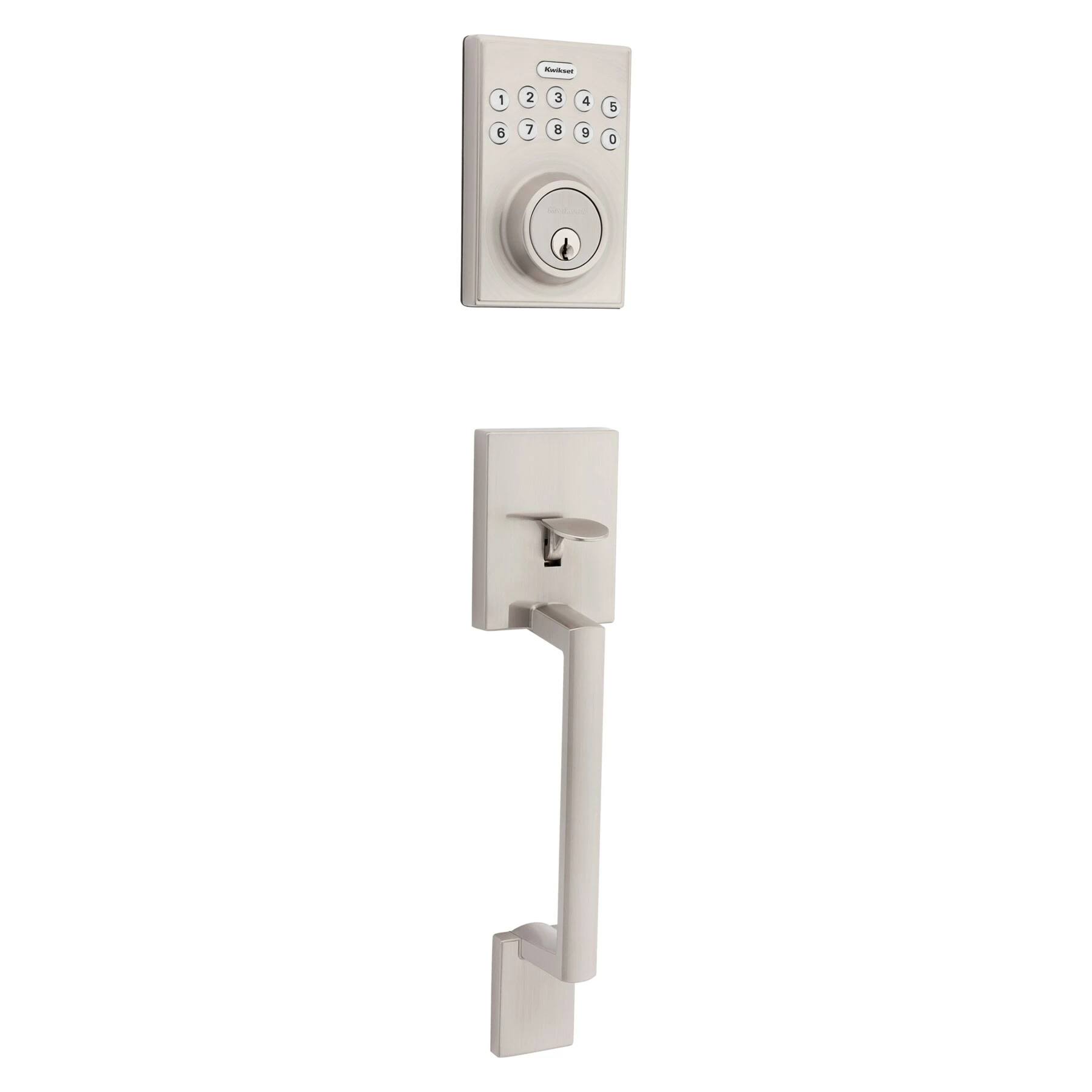 Lock Kwikset Keypad Touchpad Deadbolt Nickel Satin Electronic Lighted Door Smartcode Deadbolt Single Cylinder 4 Lock Kwikset Keypad Touchpad Deadbolt Nickel Satin Electronic Lighted Door Smartcode Deadbolt Single Cylinder - Image 2