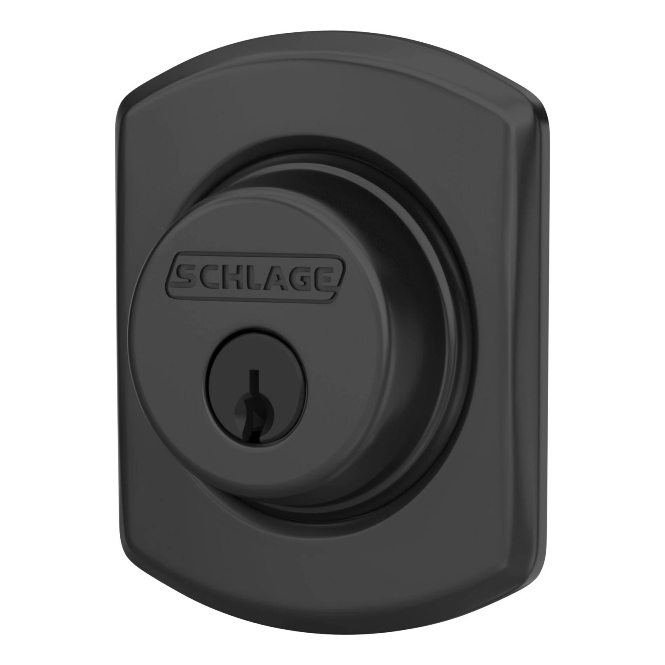Schlage Greenwich Matte Deadbolt B60 Single Cylinder Black 11 Schlage Greenwich Matte Deadbolt B60 Single Cylinder Black - Image 9