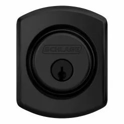 Schlage Greenwich Matte Deadbolt B60 Single Cylinder Black 18 Schlage Greenwich Matte Deadbolt B60 Single Cylinder Black -Schlage Trade 45482916