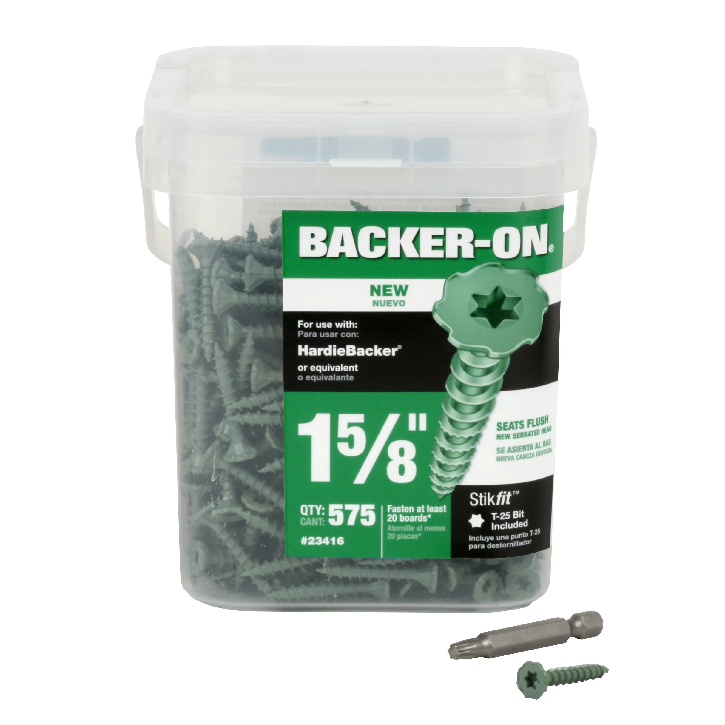 Backer-On Cement Board Star-Drive Screw Zinc-Plated (575-Count) X #9 1-5/8-In Interior 4 Backer-On Cement Board Star-Drive Screw Zinc-Plated (575-Count) X #9 1-5/8-In Interior - Image 2