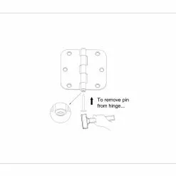 Door Hinge 3-1/2-In Radiu 1/4-In Mortise Gatehouse Black -Schlage Trade 46463228 scaled